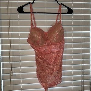Peach Lingerie Bodysuit